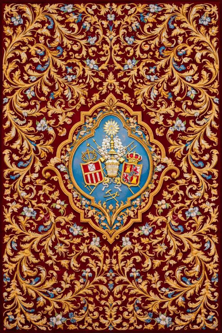 Decoración de techos de palio y colgaduras procesionales